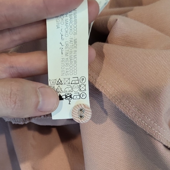 Zara Pink Ruffle Flowy XS Jacket NWT full button up boho Spring winter fall - Picture 9 of 10